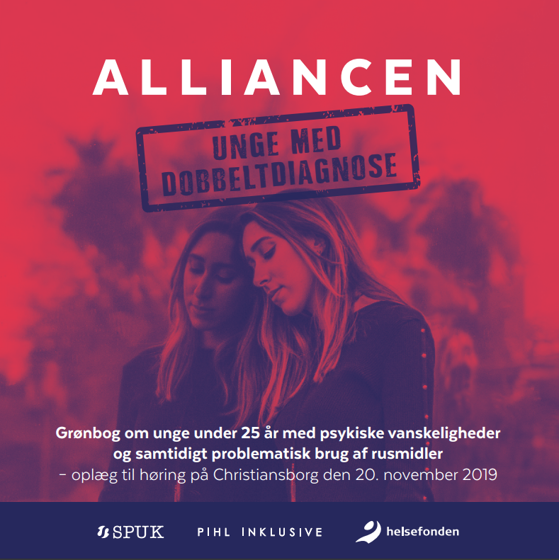 rød baggrund med billede af pige, der ser trist ud